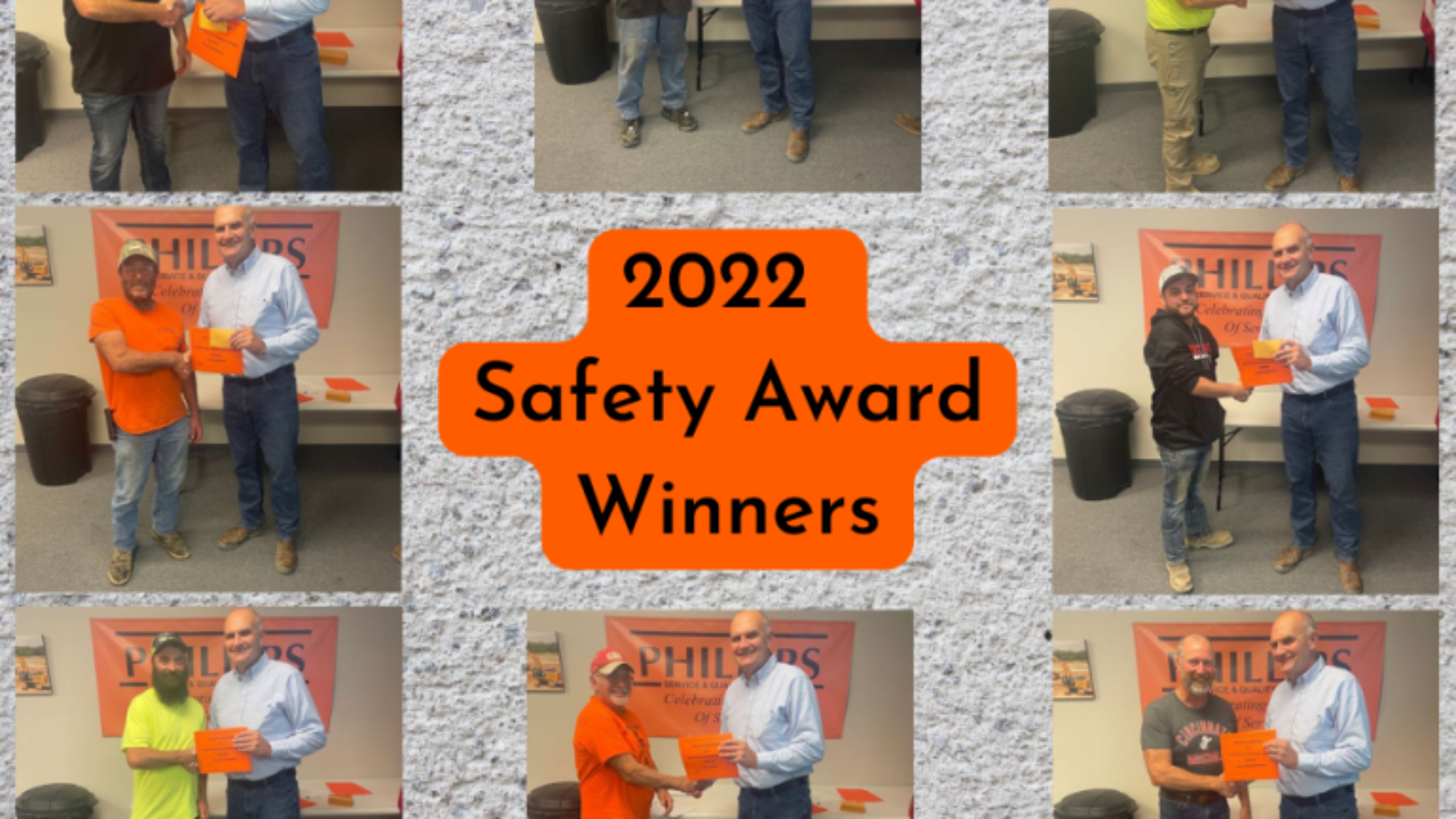 2022 Employee Safety Award Winners